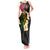 Hawaii Plumeria Tank Maxi Dress Polynesian Tattoo and Hibiscus