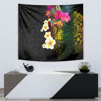 Hawaii Plumeria Tapestry Polynesian Tattoo and Hibiscus LT03 - Polynesian Pride