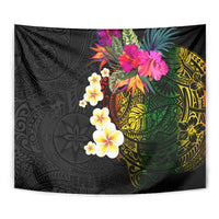 Hawaii Plumeria Tapestry Polynesian Tattoo and Hibiscus LT03 - Polynesian Pride