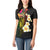 Hawaii Plumeria Women Polo Shirt Polynesian Tattoo and Hibiscus