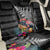 New Zealand Tuatara Back Car Seat Cover Silver Fern Hibiscus and Tribal Maori Pattern Black Color