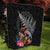 New Zealand Tuatara Quilt Silver Fern Hibiscus and Tribal Maori Pattern Black Color