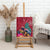 New Zealand Tuatara Christmas Canvas Wall Art Silver Fern and Xmas Pohutukawa Tree Red Color
