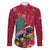 New Zealand Tuatara Christmas Family Matching Puletasi and Hawaiian Shirt Silver Fern and Xmas Pohutukawa Tree Red Color