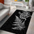 New Zealand Octopus Tattoo and Fern Area Rug Maori Pattern