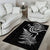 New Zealand Octopus Tattoo and Fern Area Rug Maori Pattern