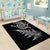 New Zealand Octopus Tattoo and Fern Area Rug Maori Pattern