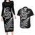 New Zealand Octopus Tattoo and Fern Couples Matching Long Sleeve Bodycon Dress and Hawaiian Shirt Maori Pattern