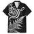 New Zealand Octopus Tattoo and Fern Family Matching Long Sleeve Bodycon Dress and Hawaiian Shirt Maori Pattern