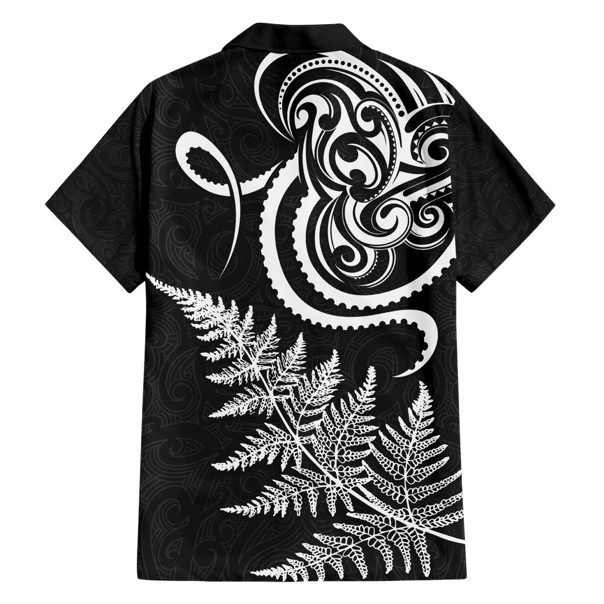 New Zealand Octopus Tattoo and Fern Hawaiian Shirt Maori Pattern LT03 - Polynesian Pride