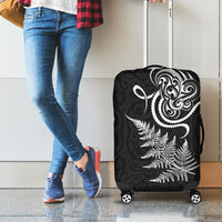 New Zealand Octopus Tattoo and Fern Luggage Cover Maori Pattern