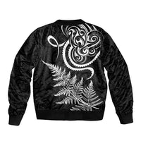 New Zealand Octopus Tattoo and Fern Sleeve Zip Bomber Jacket Maori Pattern LT03 - Polynesian Pride