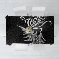 New Zealand Octopus Tattoo and Fern Tablecloth Maori Pattern LT03 Black - Polynesian Pride