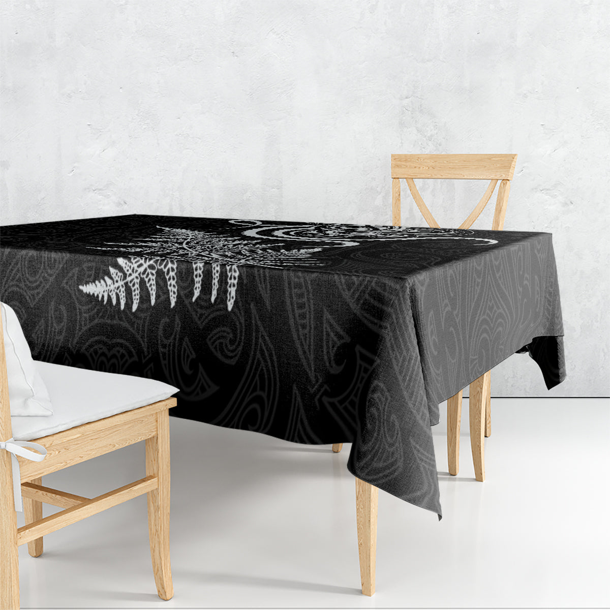 New Zealand Octopus Tattoo and Fern Tablecloth Maori Pattern LT03 - Polynesian Pride