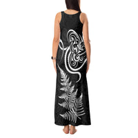 New Zealand Octopus Tattoo and Fern Tank Maxi Dress Maori Pattern