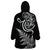 New Zealand Octopus Tattoo and Fern Wearable Blanket Hoodie Maori Pattern