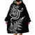 New Zealand Octopus Tattoo and Fern Wearable Blanket Hoodie Maori Pattern