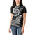 New Zealand Octopus Tattoo and Fern Women Polo Shirt Maori Pattern