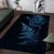 New Zealand Octopus Tattoo and Fern Area Rug Maori Pattern Matariki Style