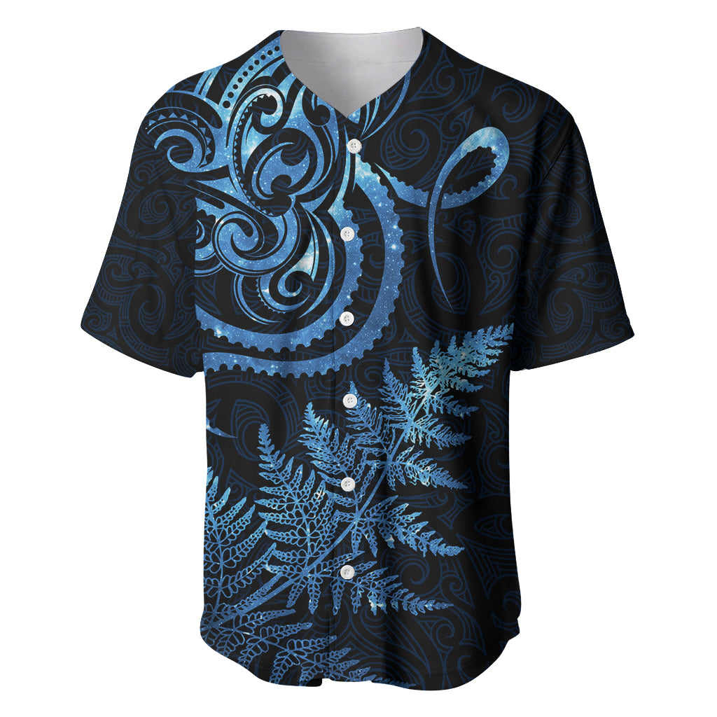 New Zealand Octopus Tattoo and Fern Baseball Jersey Maori Pattern Matariki Style