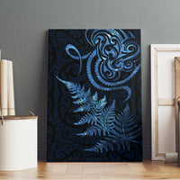 New Zealand Octopus Tattoo and Fern Canvas Wall Art Maori Pattern Matariki Style