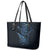 New Zealand Octopus Tattoo and Fern Leather Tote Bag Maori Pattern Matariki Style