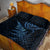 New Zealand Octopus Tattoo and Fern Quilt Bed Set Maori Pattern Matariki Style