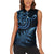 New Zealand Octopus Tattoo and Fern Women Sleeveless Polo Shirt Maori Pattern Matariki Style