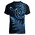 New Zealand Octopus Tattoo and Fern Women V-Neck T-Shirt Maori Pattern Matariki Style