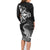 New Zealand Crocodile Tattoo and Fern Family Matching Long Sleeve Bodycon Dress and Hawaiian Shirt Maori Pattern