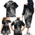 New Zealand Crocodile Tattoo and Fern Family Matching Off The Shoulder Long Sleeve Dress and Hawaiian Shirt Maori Pattern