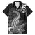 New Zealand Crocodile Tattoo and Fern Family Matching Off The Shoulder Long Sleeve Dress and Hawaiian Shirt Maori Pattern