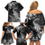 New Zealand Crocodile Tattoo and Fern Family Matching Off Shoulder Short Dress and Hawaiian Shirt Maori Pattern