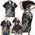 New Zealand Crocodile Tattoo and Fern Family Matching Short Sleeve Bodycon Dress and Hawaiian Shirt Maori Pattern