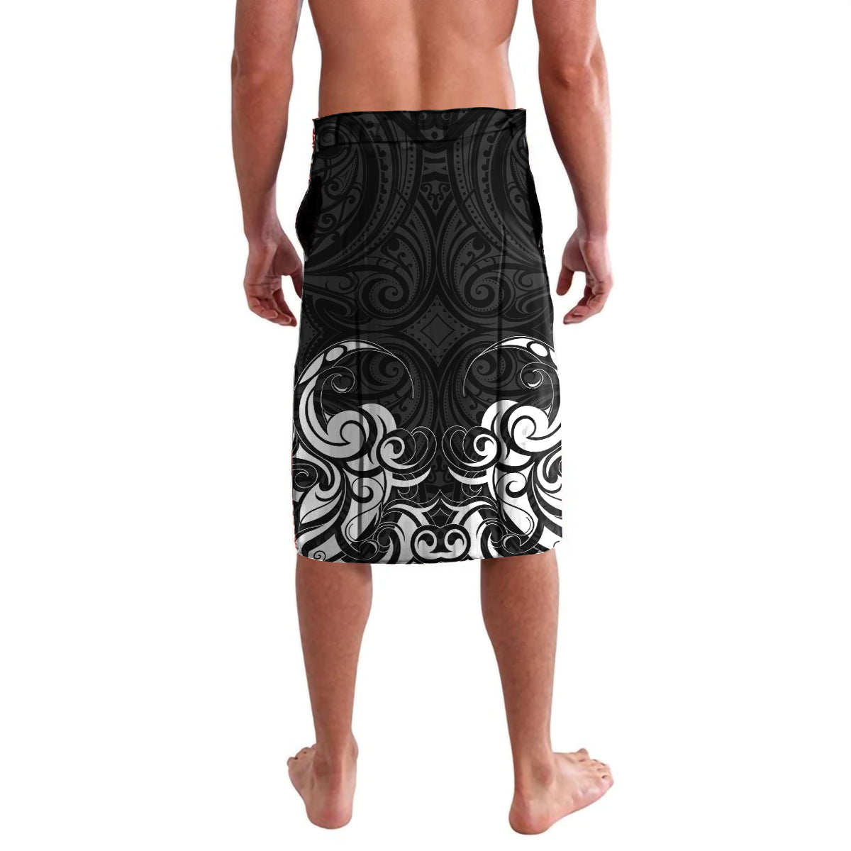 New Zealand Crocodile Tattoo and Fern Lavalava Maori Pattern LT03 - Polynesian Pride