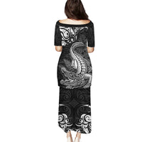 New Zealand Crocodile Tattoo and Fern Puletasi Maori Pattern LT03 - Polynesian Pride