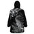 New Zealand Crocodile Tattoo and Fern Wearable Blanket Hoodie Maori Pattern