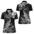 New Zealand Crocodile Tattoo and Fern Women Polo Shirt Maori Pattern