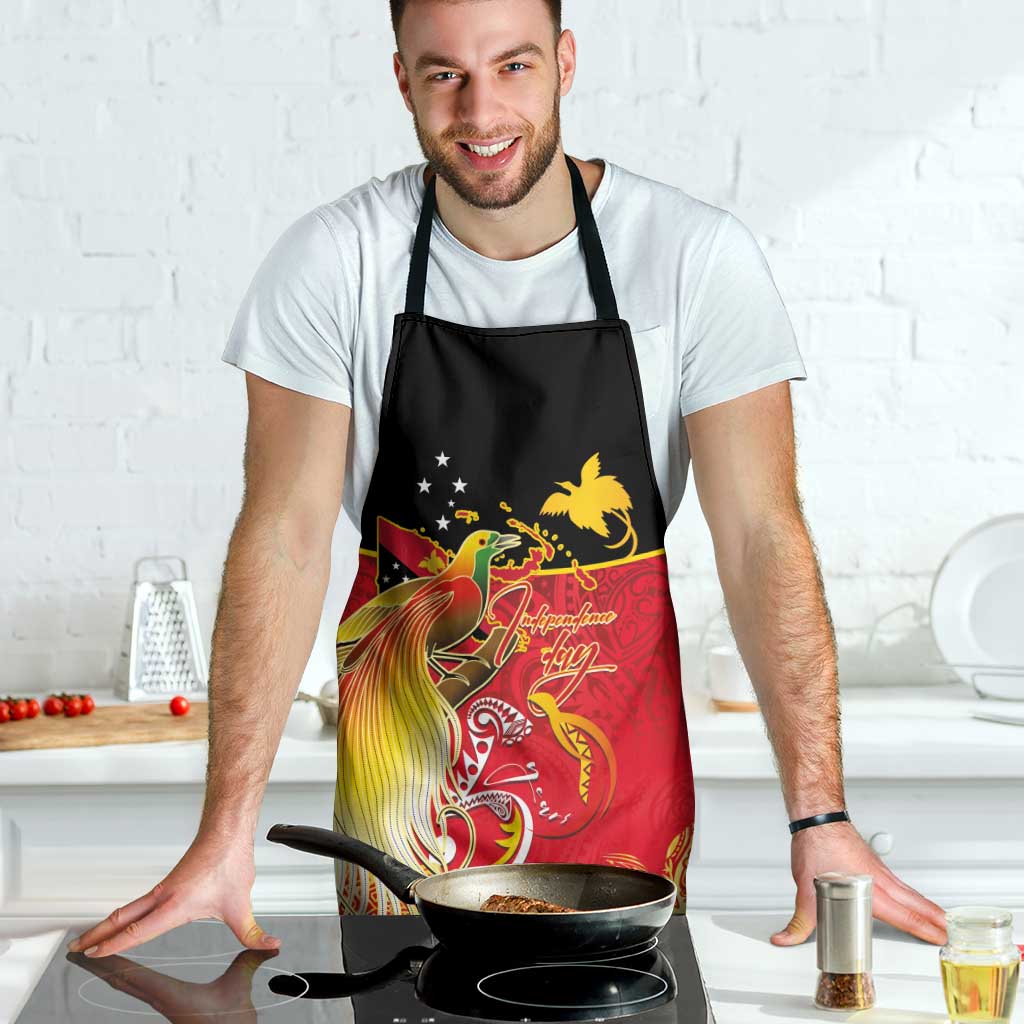 Papua New Guinea Independence Day Apron Happy Anniversary 50th Bird-of-paradise Melanesian Tattoos - Polynesian Pride