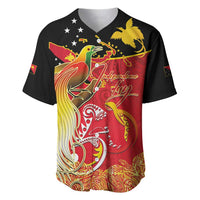 Papua New Guinea Independence Day Baseball Jersey Happy Anniversary 50th Bird-of-paradise Melanesian Tattoos - Polynesian Pride