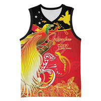 Papua New Guinea Independence Day Basketball Jersey Happy Anniversary 50th Bird-of-paradise Melanesian Tattoos - Polynesian Pride