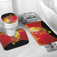 Papua New Guinea Independence Day Bathroom Set Happy Anniversary 50th Bird-of-paradise Melanesian Tattoos - Polynesian Pride