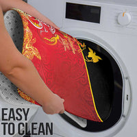 Papua New Guinea Independence Day Bathroom Set Happy Anniversary 50th Bird-of-paradise Melanesian Tattoos - Polynesian Pride