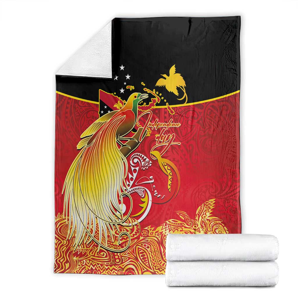 Papua New Guinea Independence Day Blanket Happy Anniversary 50th Bird-of-paradise Melanesian Tattoos - Polynesian Pride