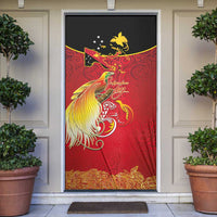 Papua New Guinea Independence Day Door Cover Happy Anniversary 50th Bird-of-paradise Melanesian Tattoos - Polynesian Pride
