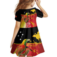 Papua New Guinea Independence Day Family Matching Off Shoulder Maxi Dress and Hawaiian Shirt Happy Anniversary 50th Bird-of-paradise Melanesian Tattoos - Polynesian Pride