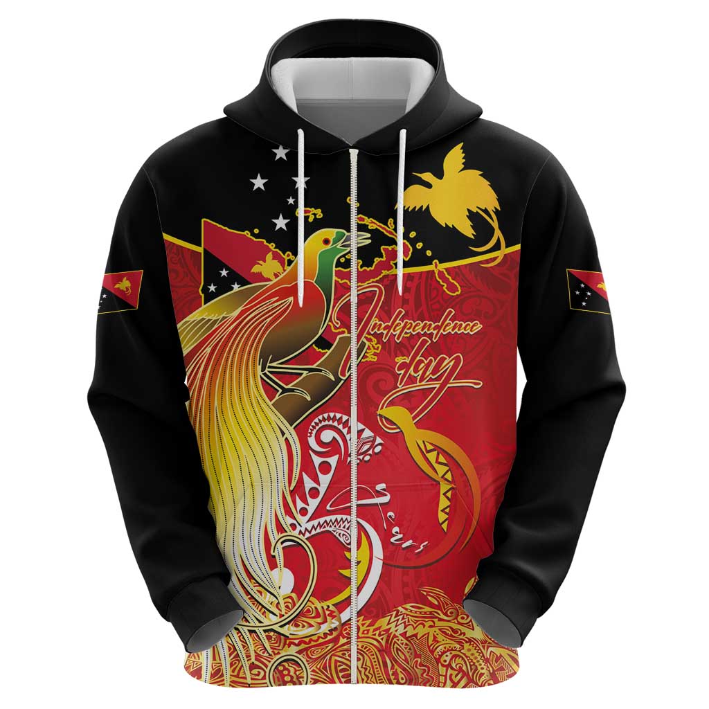 Papua New Guinea Independence Day Hoodie Happy Anniversary 50th Bird-of-paradise Melanesian Tattoos - Polynesian Pride