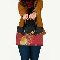 Papua New Guinea Independence Day Leather Bag Happy Anniversary 50th Bird-of-paradise Melanesian Tattoos - Polynesian Pride