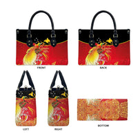 Papua New Guinea Independence Day Leather Bag Happy Anniversary 50th Bird-of-paradise Melanesian Tattoos - Polynesian Pride