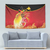 Papua New Guinea Independence Day Tapestry Happy Anniversary 50th Bird-of-paradise Melanesian Tattoos - Polynesian Pride